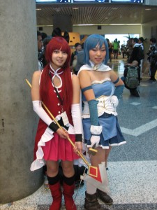 Sayaka and Kyouko from Madoka Magica