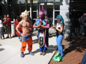 Super Saiyan Goku, Bills (I think, if I'm remembering right) and Bulma