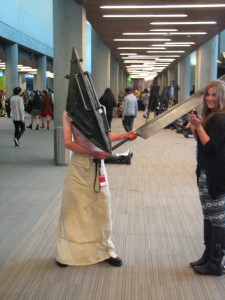 Pyramid Head doing what he does best.
