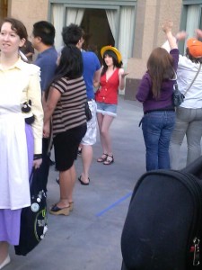 Luffy Cosplayer at the beginning of the long slog
