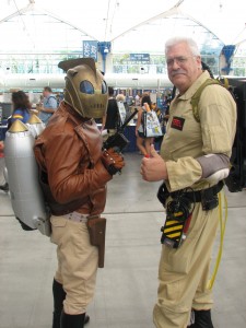 Quite impressive Rocketeer and Ghostbuster costumes.