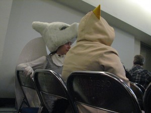 Even cosplayers go to panels.