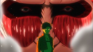 Eren and the armored titan