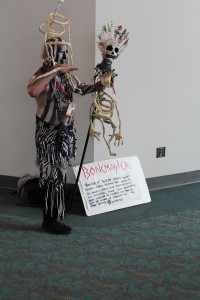 This guy was impressively still and did this for the whole con. It's a pretty impressive cosplay.