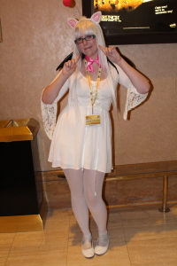 A very adorable Moogle cosplay.